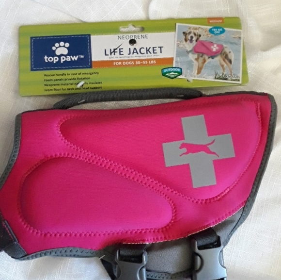 Top Paw Dog New Top Paw Size Small Dog Life Jacket Vest Pink